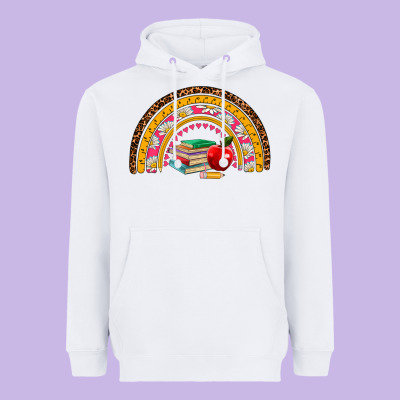 Back To School Rainbow Heavyweight Hoodie Designed By Adodesignshop