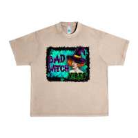 French Oak Halloween Bad Witch Vibes Watercolor Urban Heavy Tee - RanaPortraitStore
