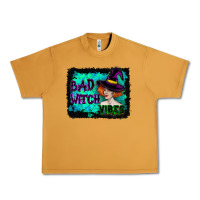 Peanut Butter Halloween Bad Witch Vibes Watercolor Urban Heavy Tee - RanaPortraitStore