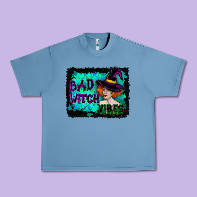 Halloween Bad Witch Vibes Watercolor Urban Heavy Tee Designed By Ranaportraitstore