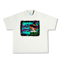 Pistachio Halloween Bad Witch Vibes Watercolor Urban Heavy Tee - RanaPortraitStore