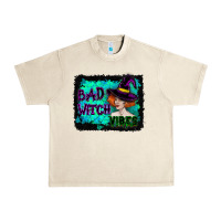 Sandshell Halloween Bad Witch Vibes Watercolor Urban Heavy Tee - RanaPortraitStore