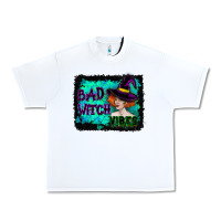 White Halloween Bad Witch Vibes Watercolor Urban Heavy Tee - RanaPortraitStore