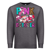 Charcoal Heather pink october Premium Sweatshirt - AdoDesignShop
