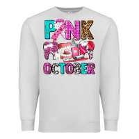 Dove Grey pink october Premium Sweatshirt - AdoDesignShop