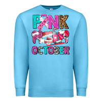 Ocean Blue pink october Premium Sweatshirt - AdoDesignShop