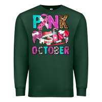 Sports Green pink october Premium Sweatshirt - AdoDesignShop