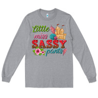 Heather Grey little miss sassy pants Long Sleeve Tee - texasbilliewilder