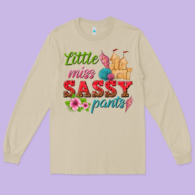 Little Miss Sassy Pants Long Sleeve Tee Designed By Texasbilliewilder