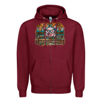 Burgundy mom pig Zipper Hoodie - SublimationCraftShop