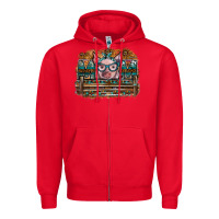Red mom pig Zipper Hoodie - SublimationCraftShop