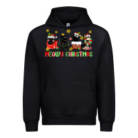 Black meowy christmas cats Urban Hoodie - MaliasSmallBusiness