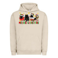 Pigment French Oak meowy christmas cats Urban Hoodie - MaliasSmallBusiness