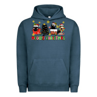 Pigment Midnight Navy meowy christmas cats Urban Hoodie - MaliasSmallBusiness