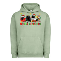 Pigment Oil Green meowy christmas cats Urban Hoodie - MaliasSmallBusiness