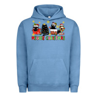 Pigment Pebble Blue meowy christmas cats Urban Hoodie - MaliasSmallBusiness