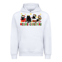 White meowy christmas cats Urban Hoodie - MaliasSmallBusiness