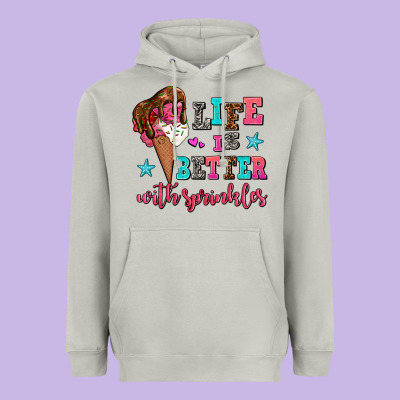 Life Is Better With Sprinkles Heavyweight Hoodie Designed By Adodesignshop
