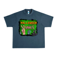 Midnight Navy Watercolor Halloween Vibes Urban Heavy Tee - RanaPortraitStore
