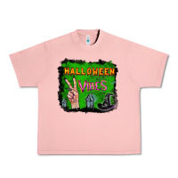 Salmon Watercolor Halloween Vibes Urban Heavy Tee - RanaPortraitStore