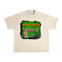 Sandshell Watercolor Halloween Vibes Urban Heavy Tee - RanaPortraitStore