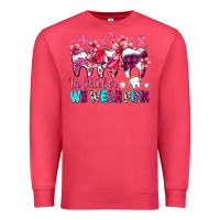 Cardinal in october we wear pink cancer ribbon with teeth Premium Sweatshirt - AdoDesignShop