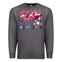 Charcoal Heather in october we wear pink cancer ribbon with teeth Premium Sweatshirt - AdoDesignShop