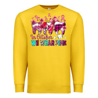 Lemon in october we wear pink cancer ribbon with teeth Premium Sweatshirt - AdoDesignShop