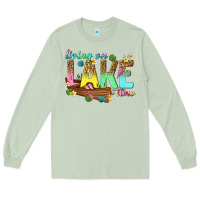 Matcha living on lake time Long Sleeve Tee - texasbilliewilder