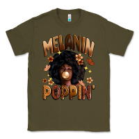 Army Green melanin poppin Classic Tee - Zillion Design Studio