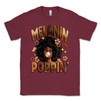 Burgundy melanin poppin Classic Tee - Zillion Design Studio