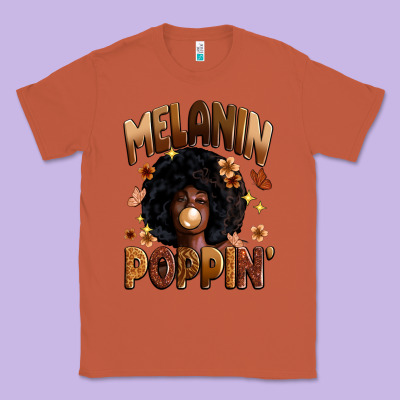 Melanin Poppin Classic Tee Designed By Zillion Design Studio