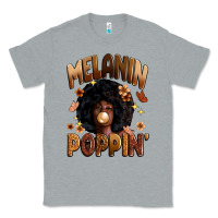Heather Grey melanin poppin Classic Tee - Zillion Design Studio