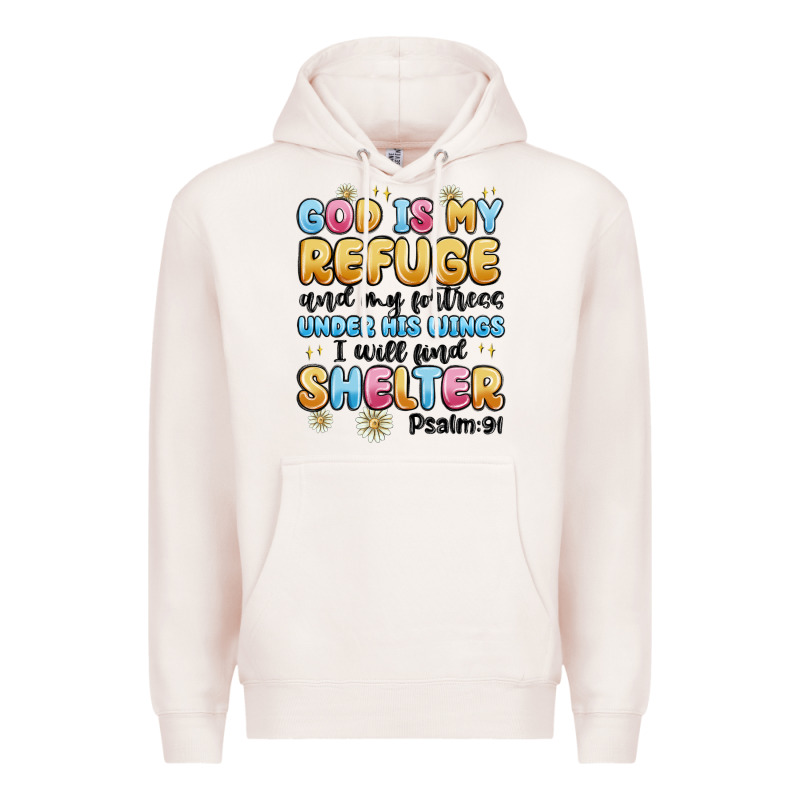 God Is My Refuge And My Fortress Under His Wings Premium Hoodie by MaliasSmallBusiness | Teevron