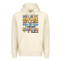 Sandshell god is my refuge and my fortress under his wings Premium Hoodie - MaliasSmallBusiness