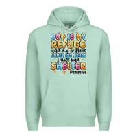 Seafoam god is my refuge and my fortress under his wings Premium Hoodie - MaliasSmallBusiness