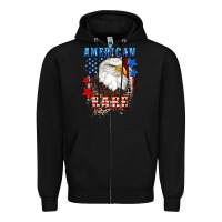 Black American Babe  4th of july Zipper Hoodie - CowGirlArtShop
