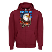 Burgundy American Babe  4th of july Zipper Hoodie - CowGirlArtShop