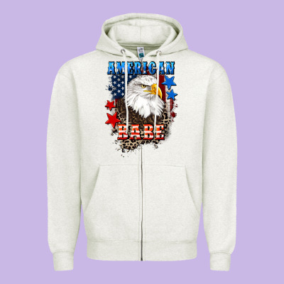 American Babe  4th Of July Zipper Hoodie Designed By Cowgirlartshop