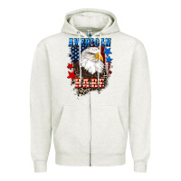 Oatmeal Heather American Babe  4th of july Zipper Hoodie - CowGirlArtShop