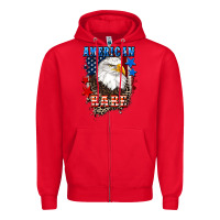Red American Babe  4th of july Zipper Hoodie - CowGirlArtShop