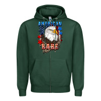 Sports Green American Babe  4th of july Zipper Hoodie - CowGirlArtShop