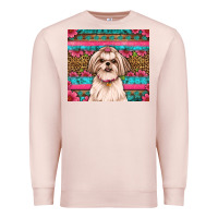 Pale Pink shih tzu floral tumbler Premium Sweatshirt - Artiststas