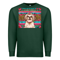 Sports Green shih tzu floral tumbler Premium Sweatshirt - Artiststas