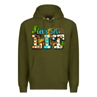 Army Green western lets get lit ado Premium Hoodie - AdoDesignShop
