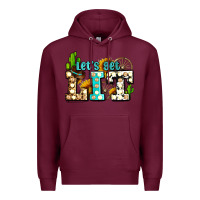 Burgundy western lets get lit ado Premium Hoodie - AdoDesignShop