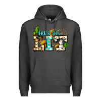 Charcoal Heather western lets get lit ado Premium Hoodie - AdoDesignShop
