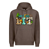 Coffee western lets get lit ado Premium Hoodie - AdoDesignShop