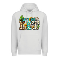 Dove Grey western lets get lit ado Premium Hoodie - AdoDesignShop