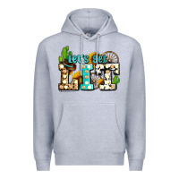 Heather Grey western lets get lit ado Premium Hoodie - AdoDesignShop